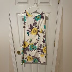 Alyx Floral Midi Dress - Yellow and Teal